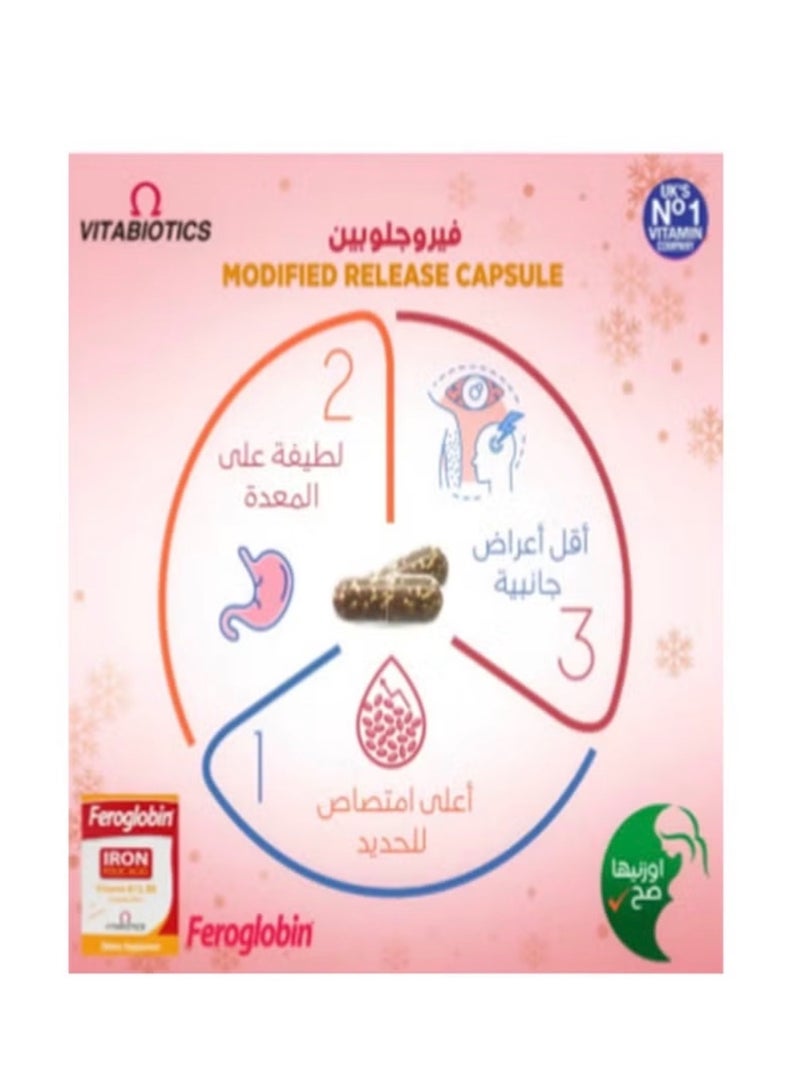 فيروجلوبين عبوة من 3 كبسولات فيتامين B12، كل عبوة تحتوي على 30 كبسولة - Image 3